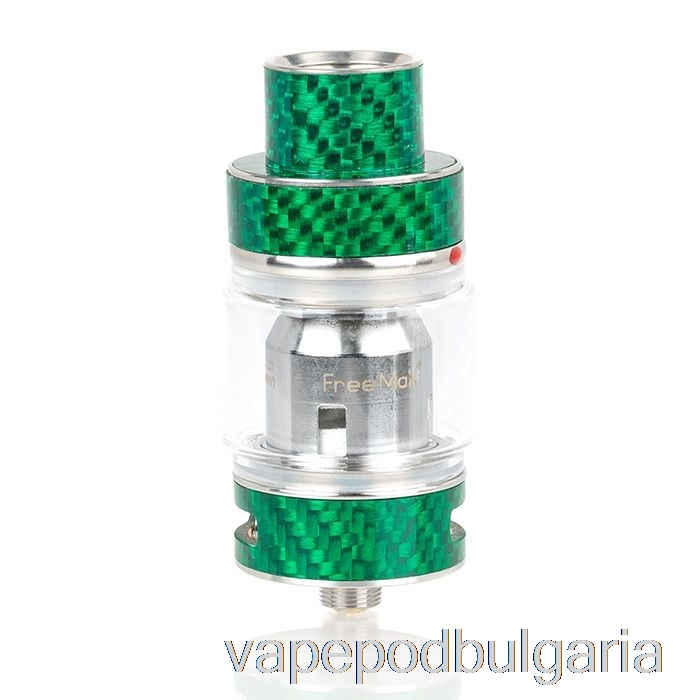 Vape 10000 Дръпки Freemax Mesh Pro Sub-ohm Tank Carbon Fiber Green